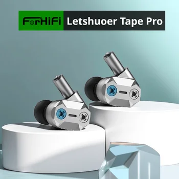 Letshuoer Tape Pro |Магнитостатические Динамические Гибридные Наушники IEM С Винтами для настройки Басов И Двухконтактными Посеребренными Медными Кабелями